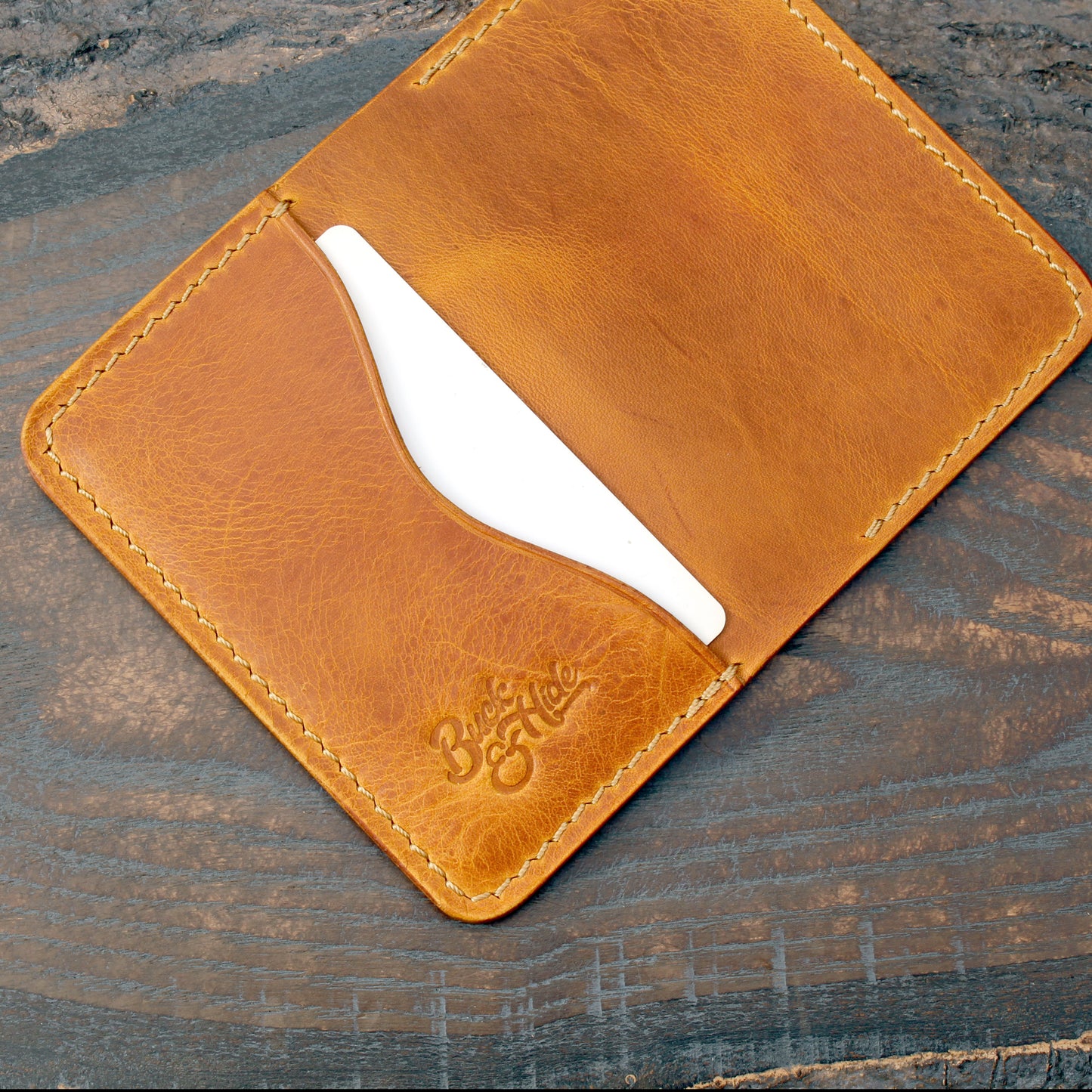 3-slot card holder Napoli yellow Wax leather