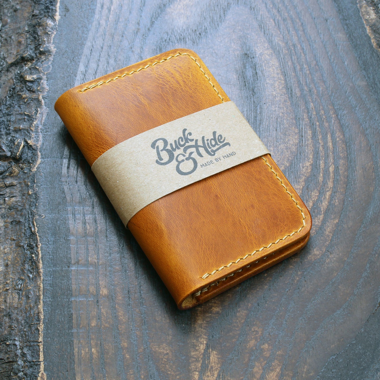 3-slot card holder Napoli yellow Wax leather
