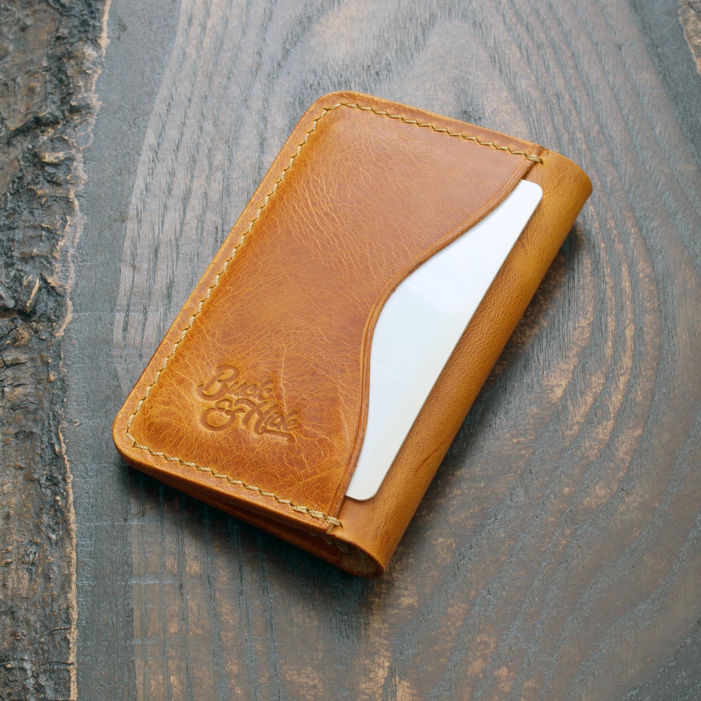 3-slot card holder Napoli yellow Wax leather
