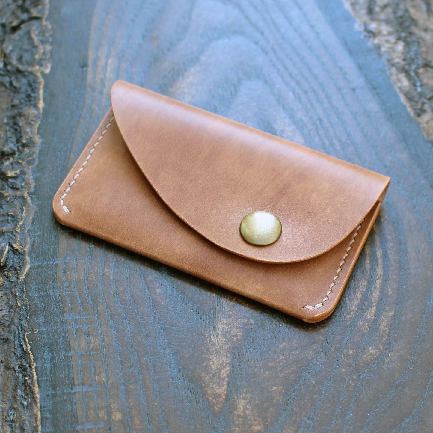 Compact snap cardholder, Museum Buttero leather