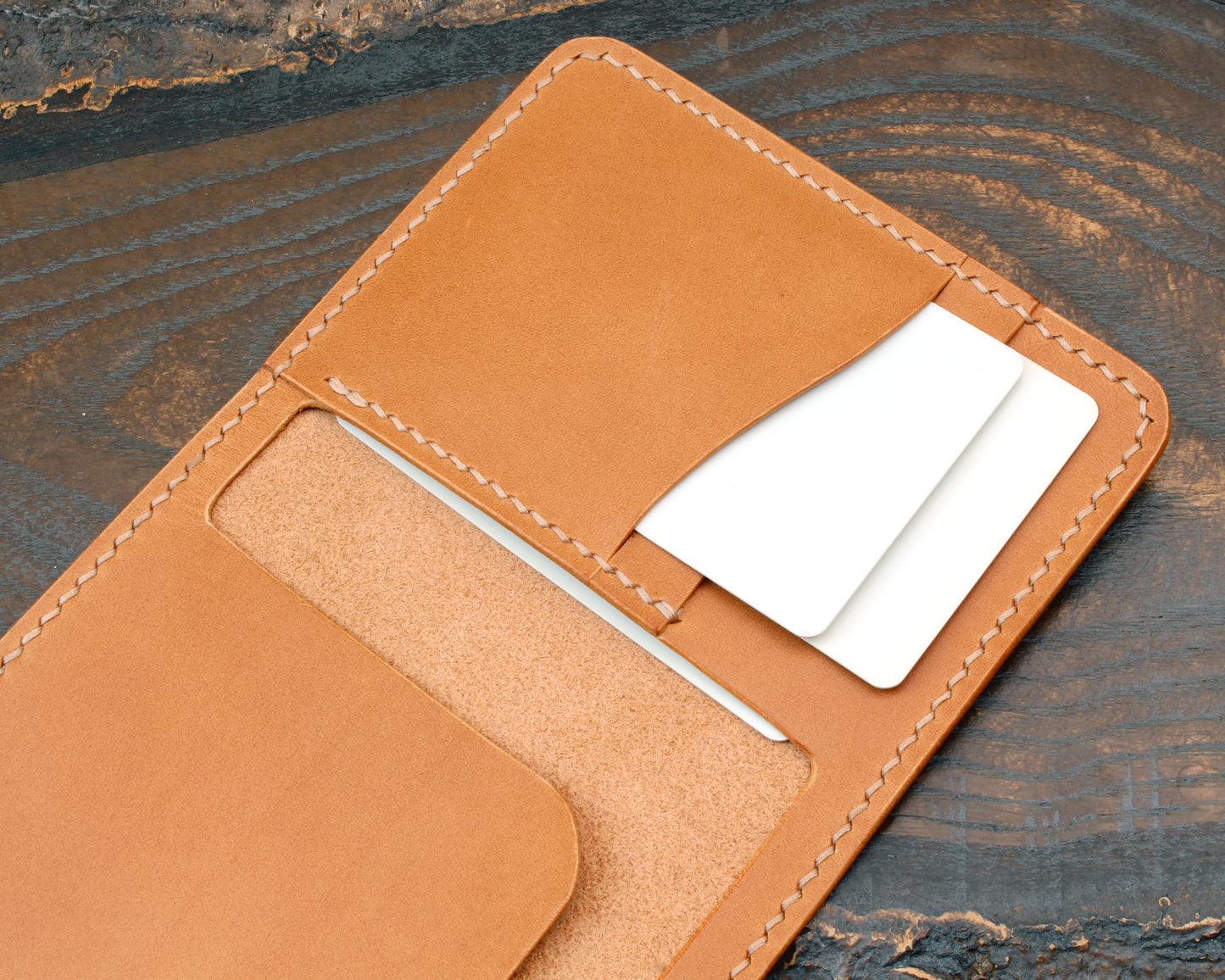 Short biker wallet in Ecbatana & Buttero with brass chain