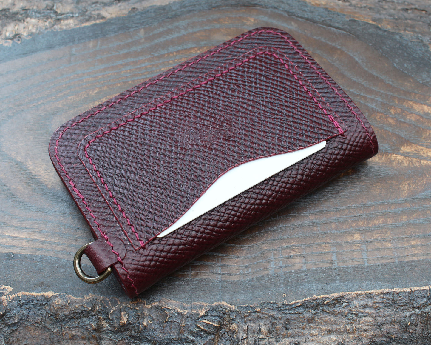 Burgundy Buttero short trucker in hatch & smooth