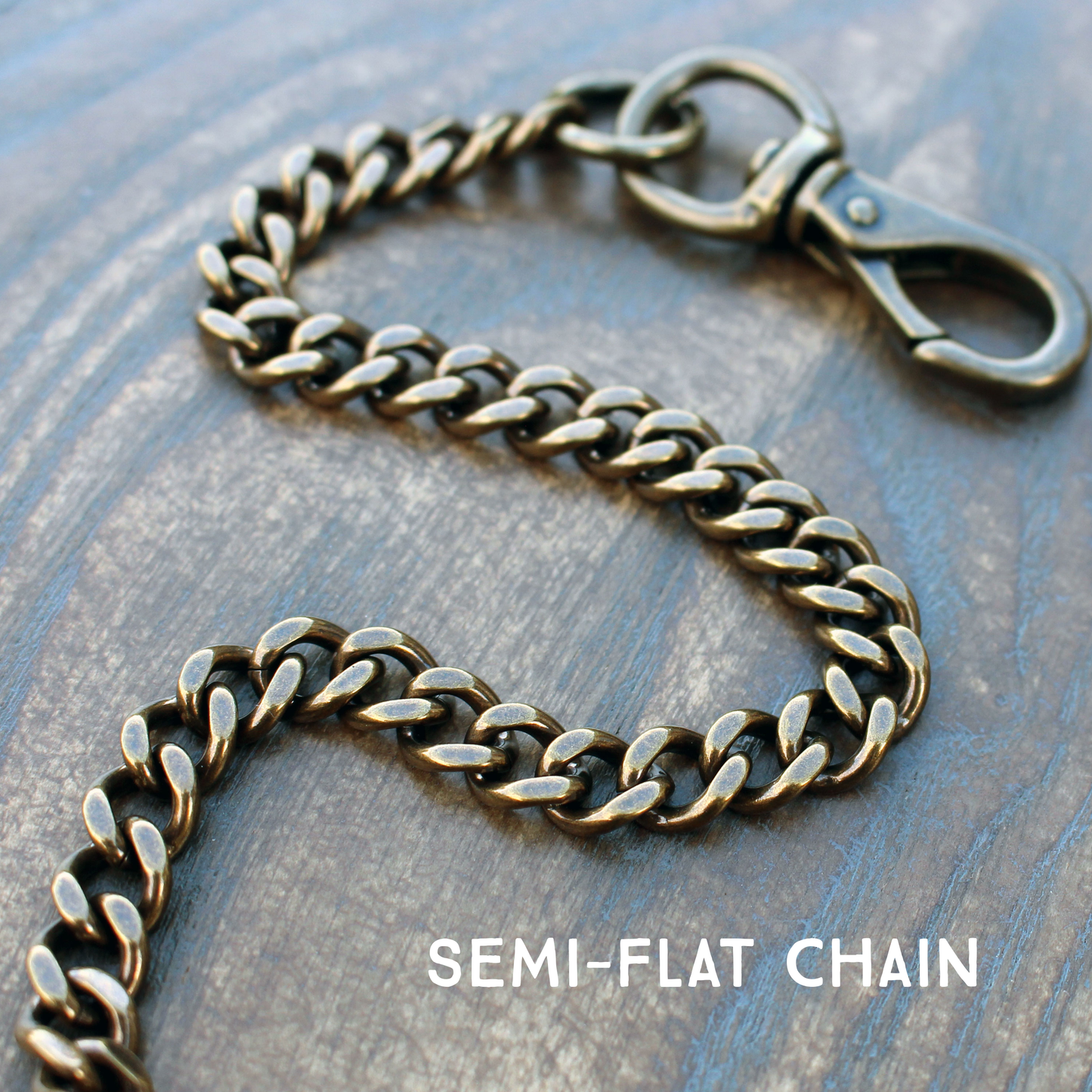 Antique brass, bronze back pocket wallet chain