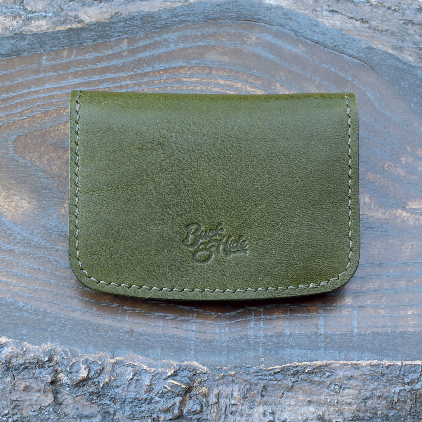 Mini trucker wallet in olive green Minerva Box