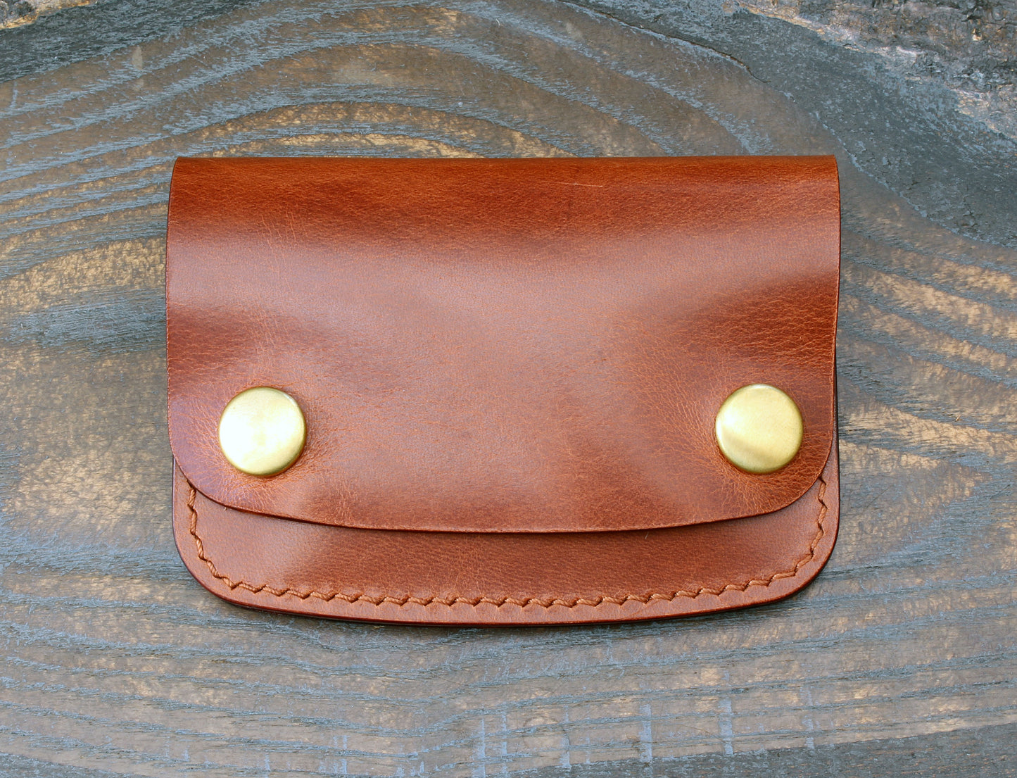 Mini trucker wallet in tan Maremma