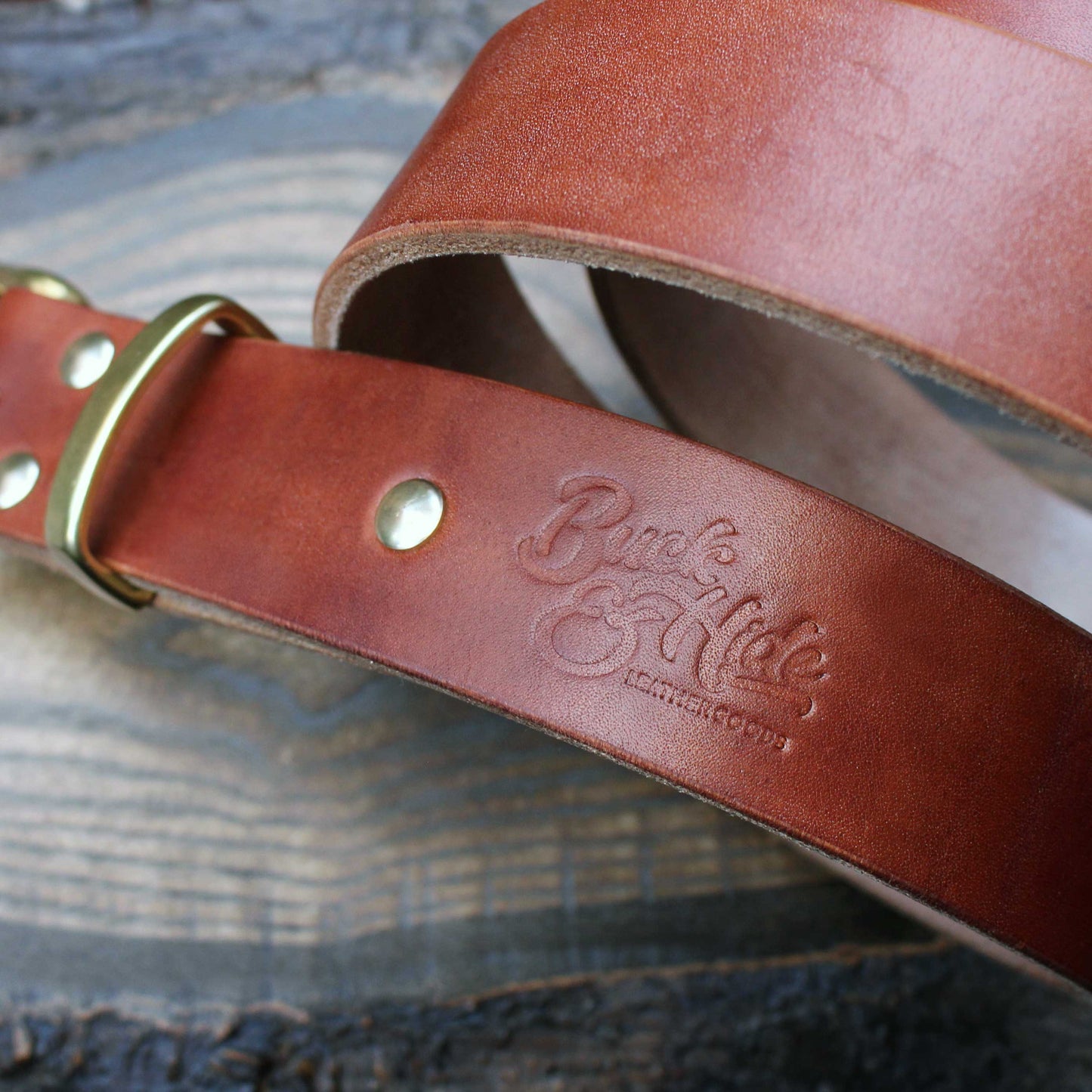 Oak tanned heavy duty leather belt