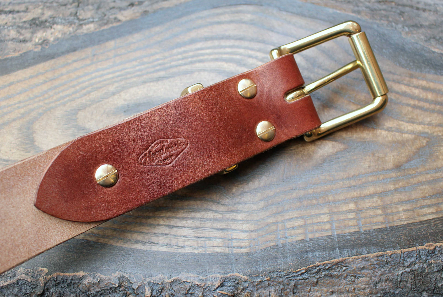 Oak tanned heavy duty leather belt