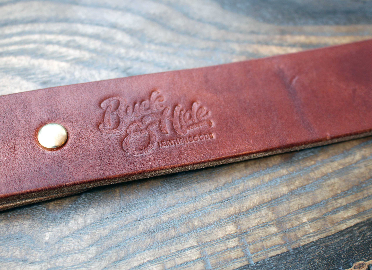 Oak tanned heavy duty leather belt