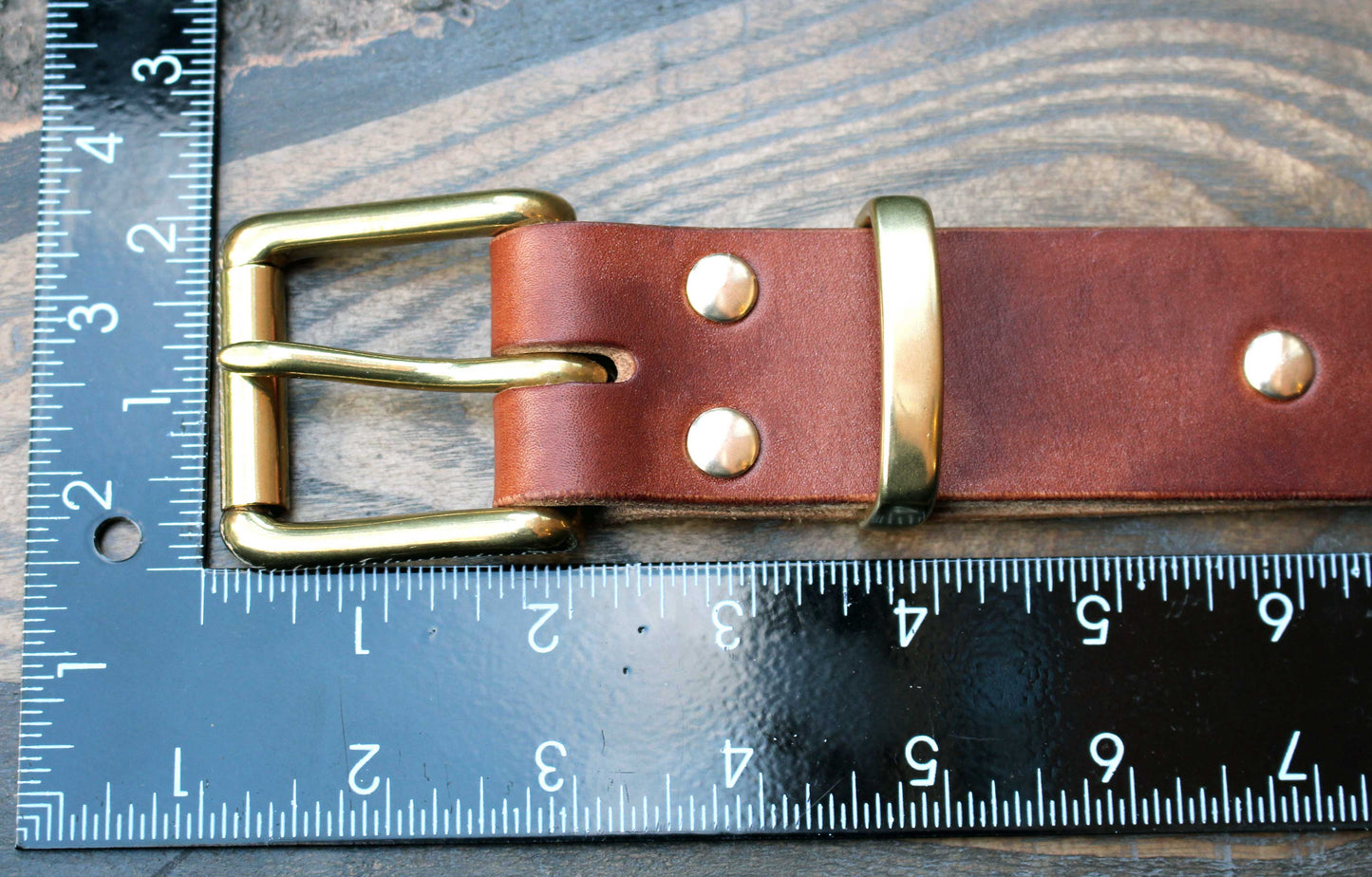 Oak tanned heavy duty leather belt