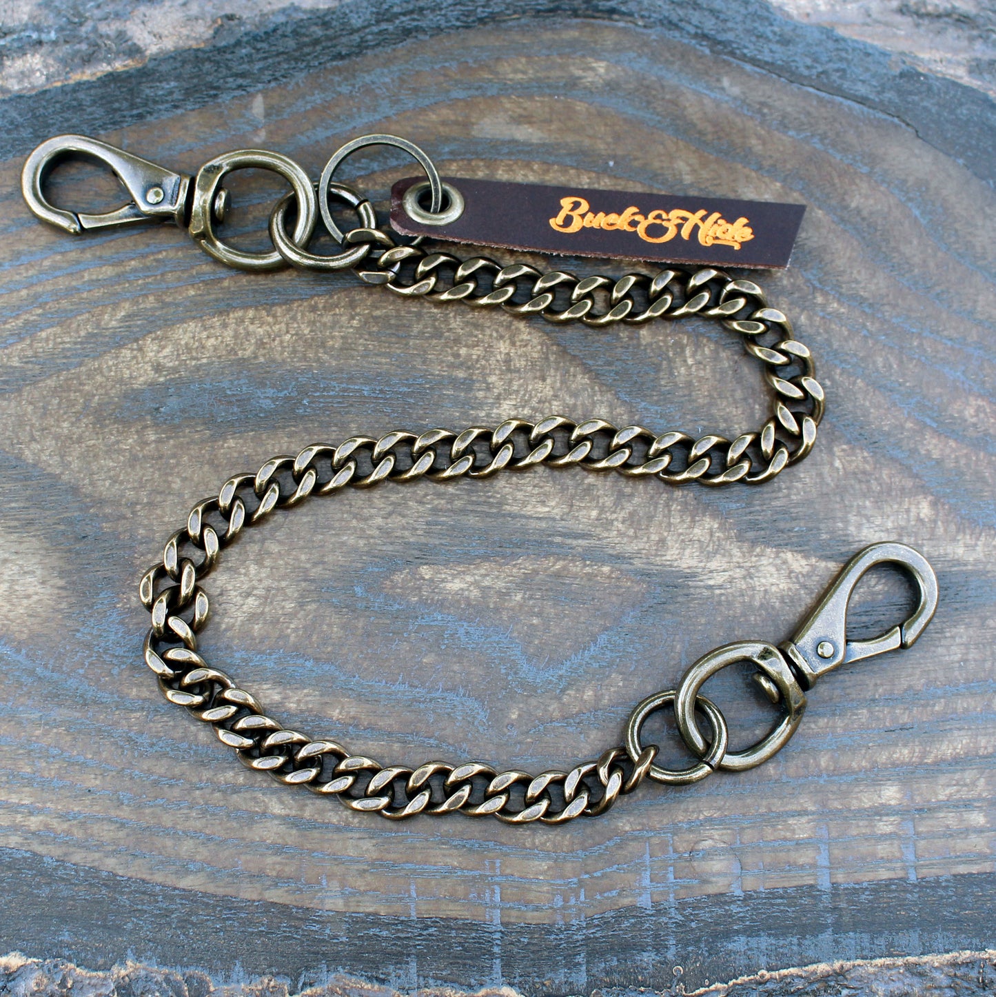 Antique brass, bronze back pocket wallet chain