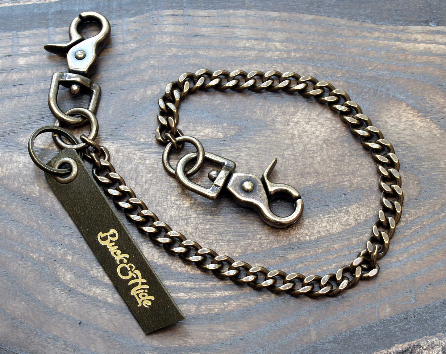 Antique brass, bronze back pocket wallet chain