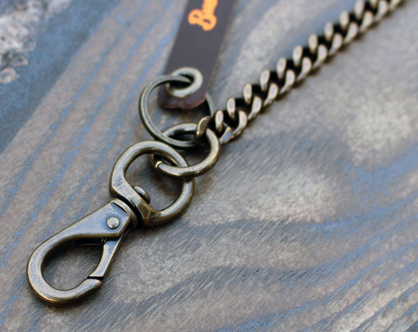 Antique brass, bronze back pocket wallet chain