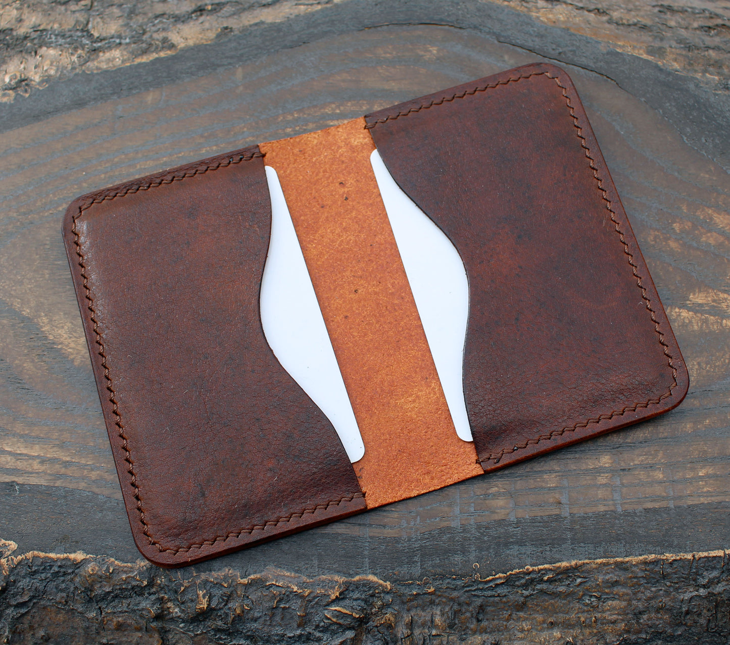 Acero and Nemesi three-slot compact card holder.