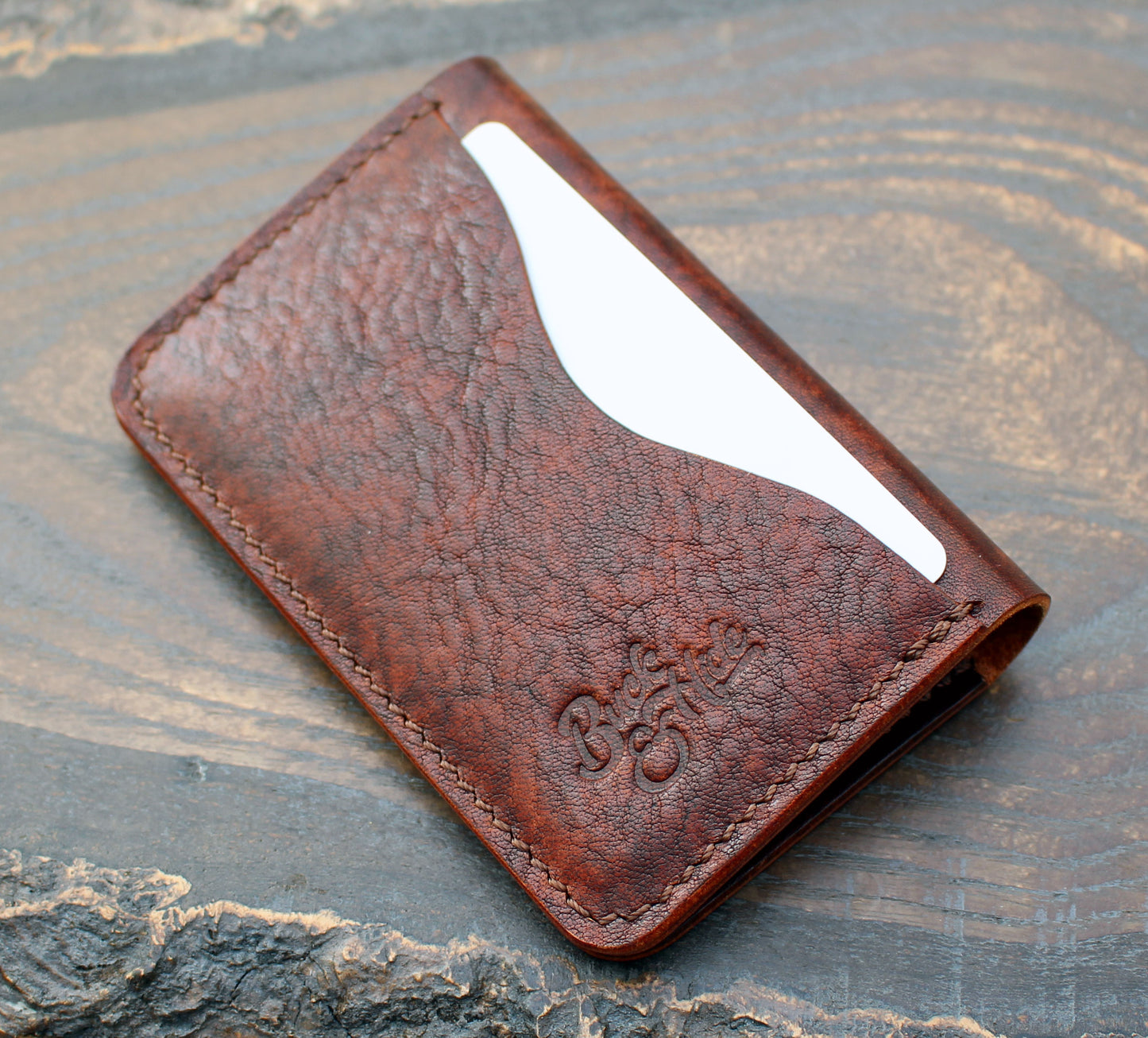 Acero and Nemesi three-slot compact card holder.