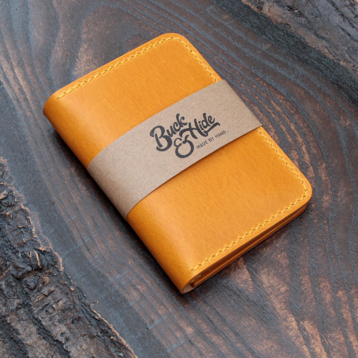 Six pocket leather wallet – handmade in yellow Buttero
