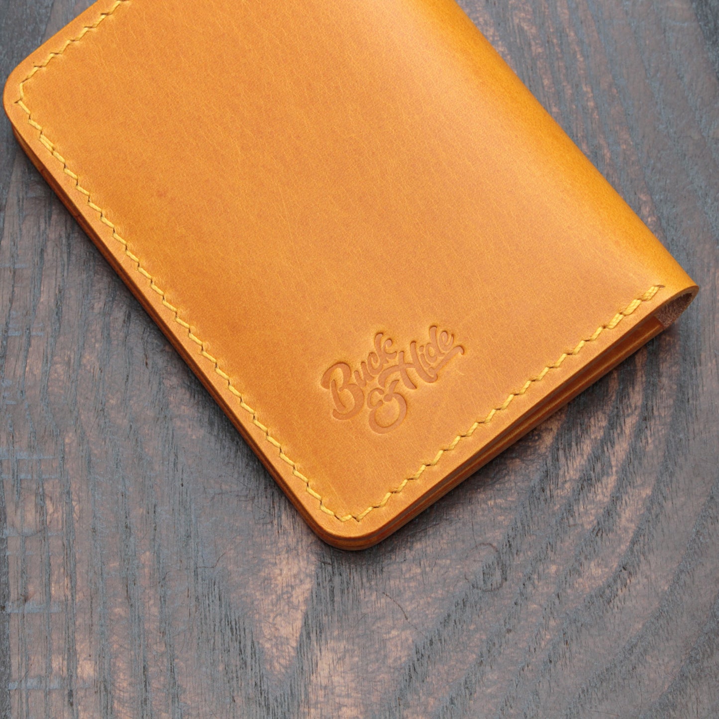 Six pocket leather wallet – handmade in yellow Buttero