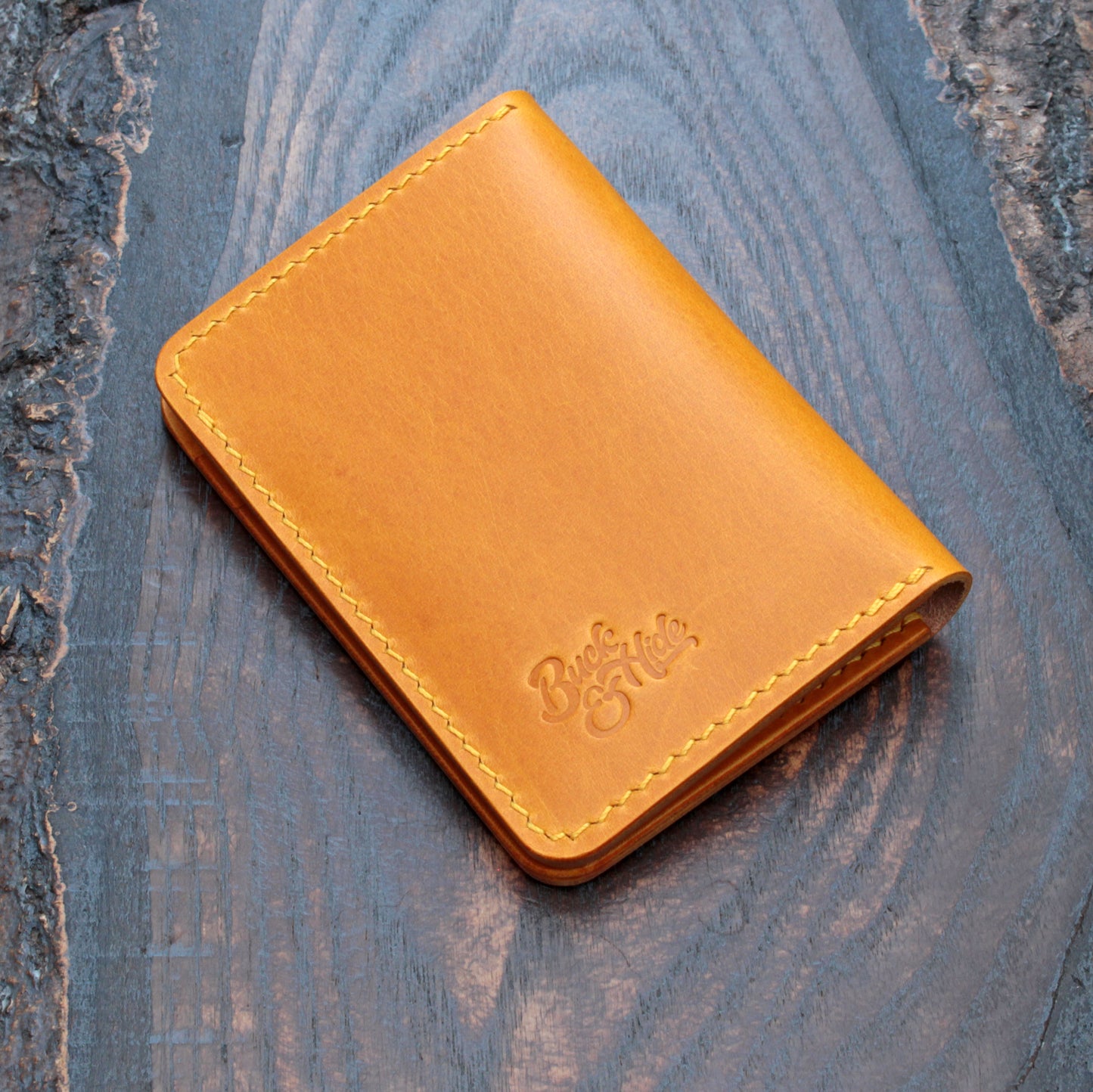 Six pocket leather wallet – handmade in yellow Buttero