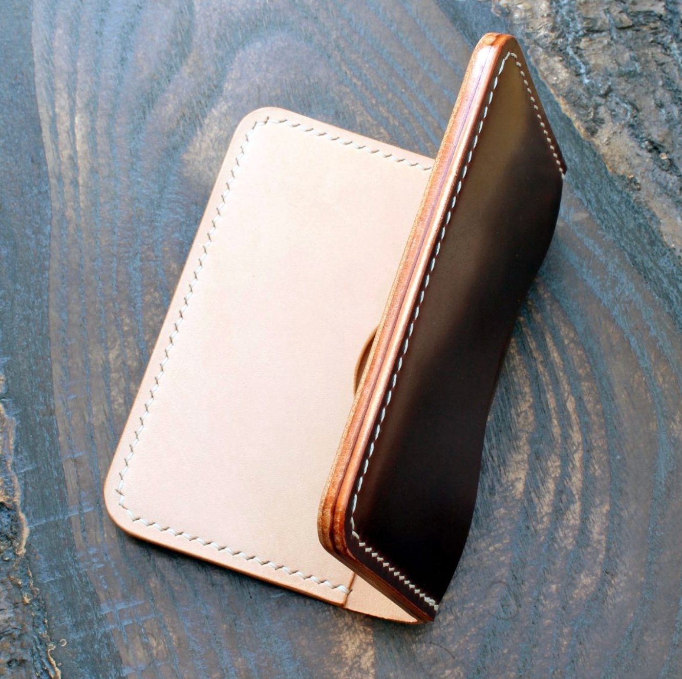 Custom order for Magnus: Six pocket leather wallet, handmade in Shell & Buttero