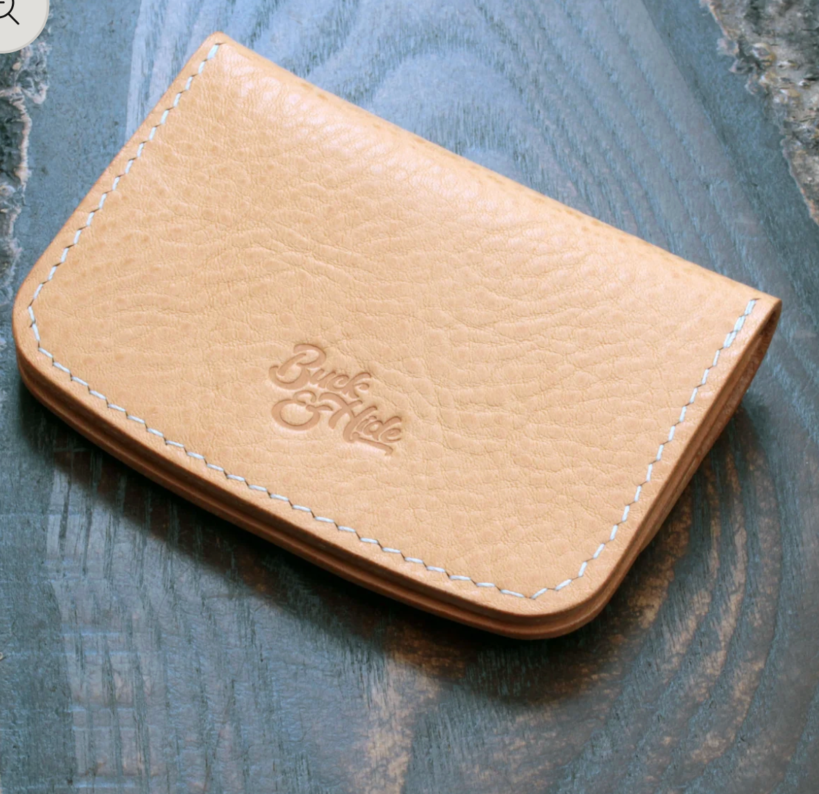 Custom for Mads: mini trucker wallet in bone Pueblo with lanyard