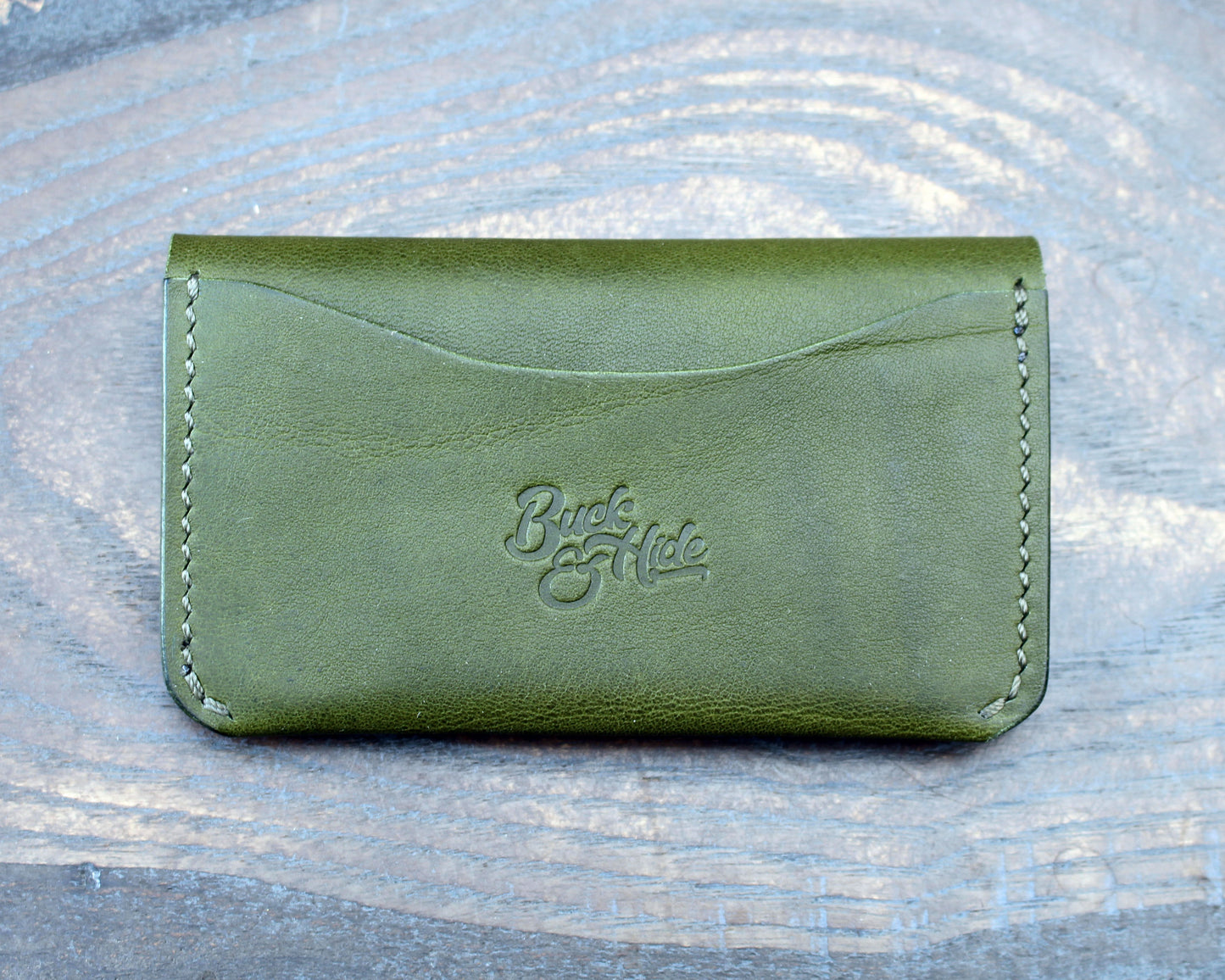 Compact snap cardholder, olive green Minerva Box