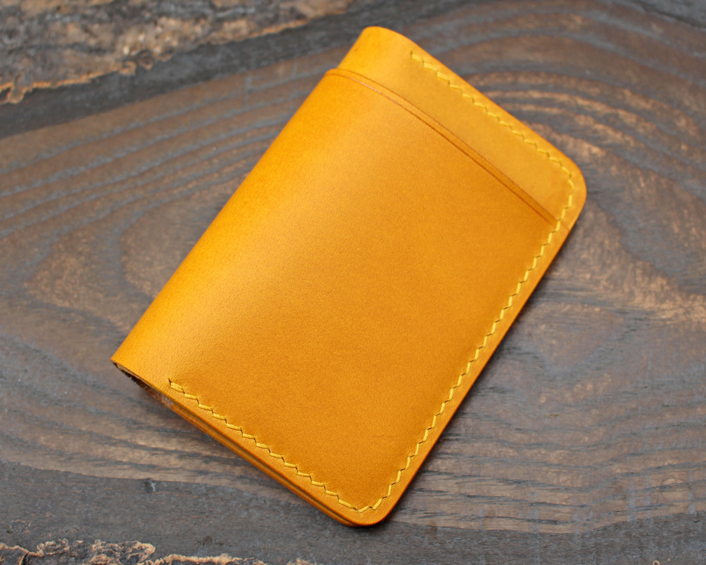Card & cash bifold wallet, mustard yellow Buttero.