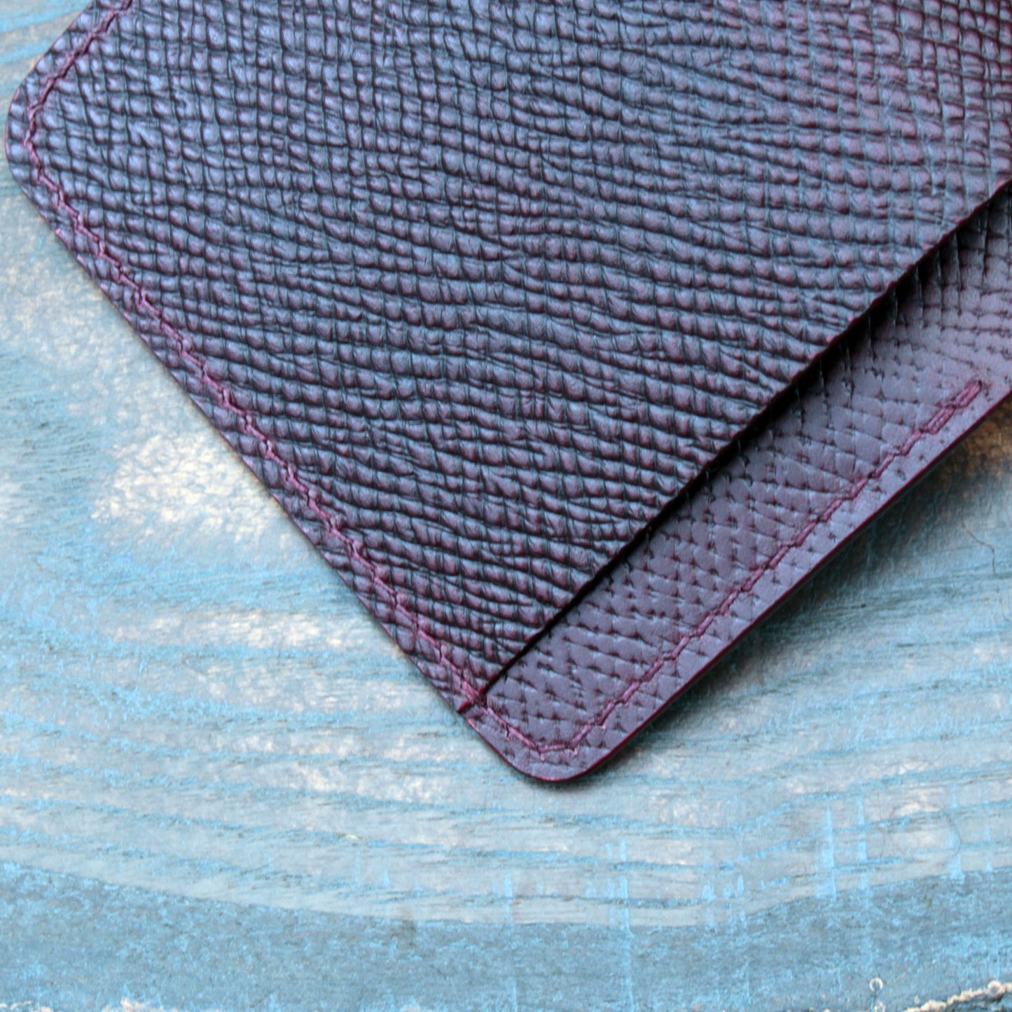 Five pocket wallet, hatch & smooth burgundy Buttero