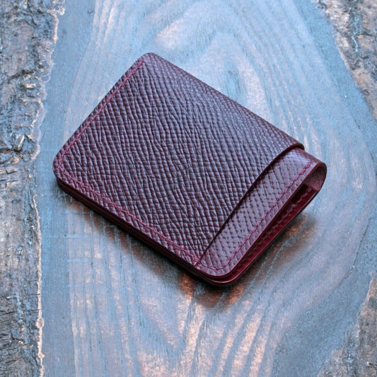 Five pocket wallet, hatch & smooth burgundy Buttero