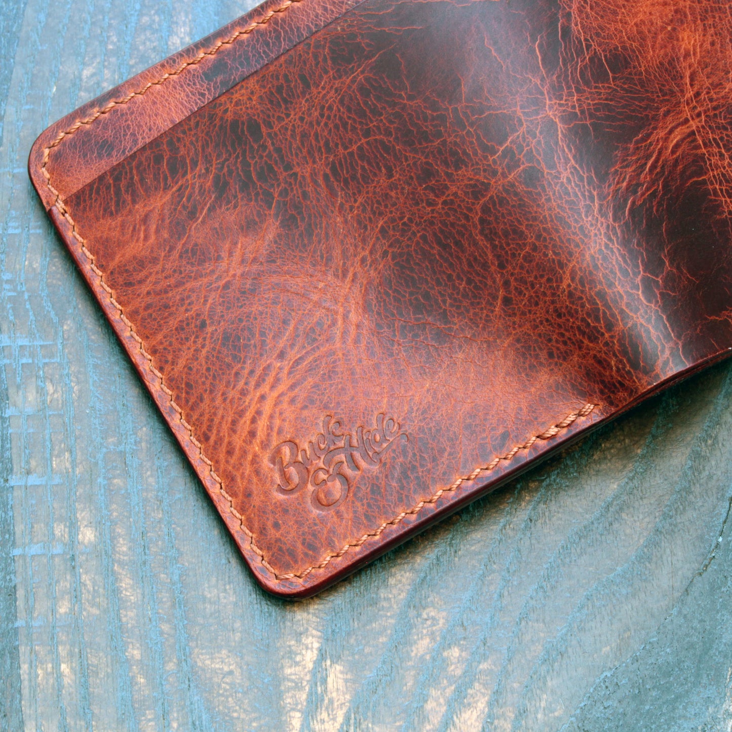 Five pocket wallet, Olmo Badalassi wax leather