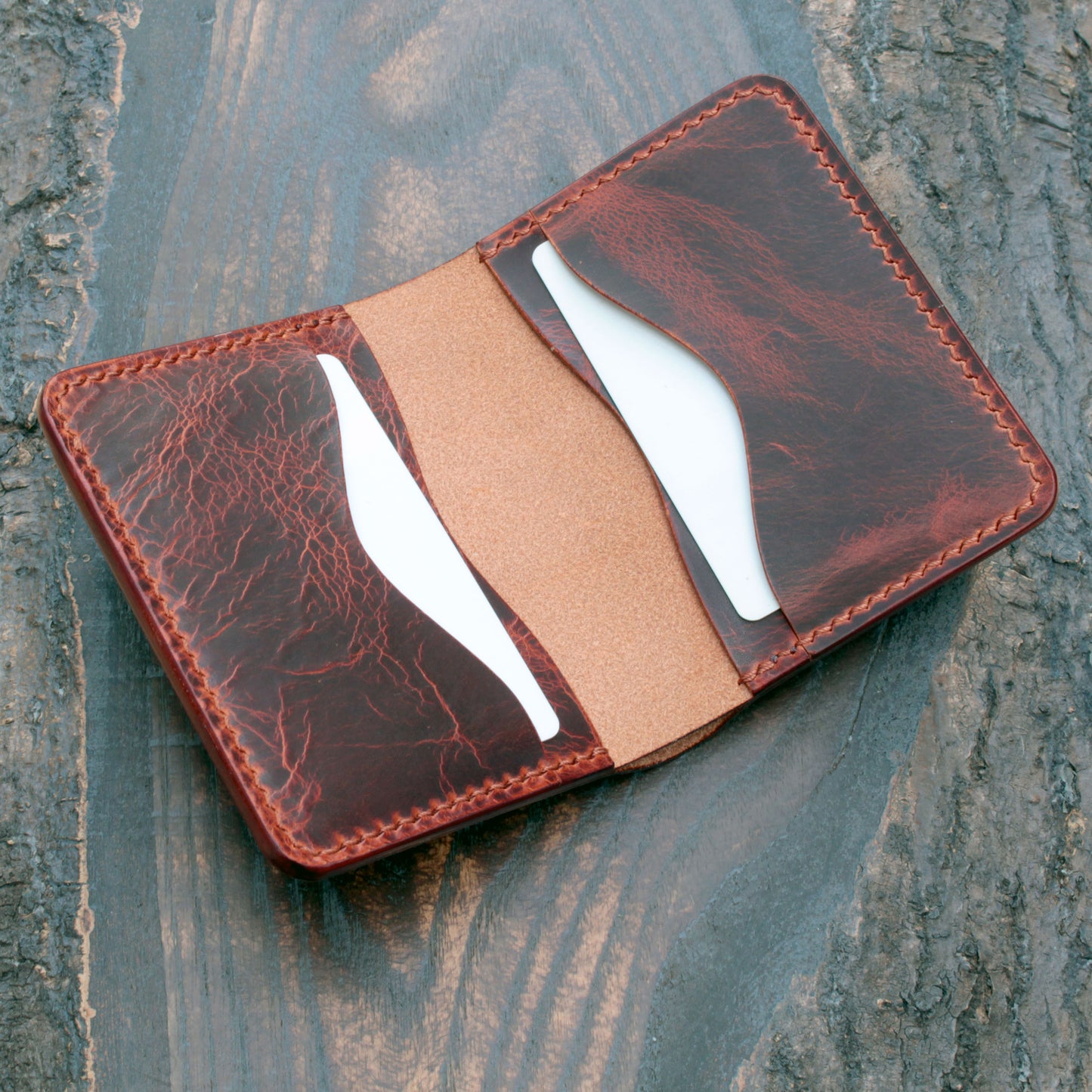 Five pocket wallet, Olmo Badalassi wax leather