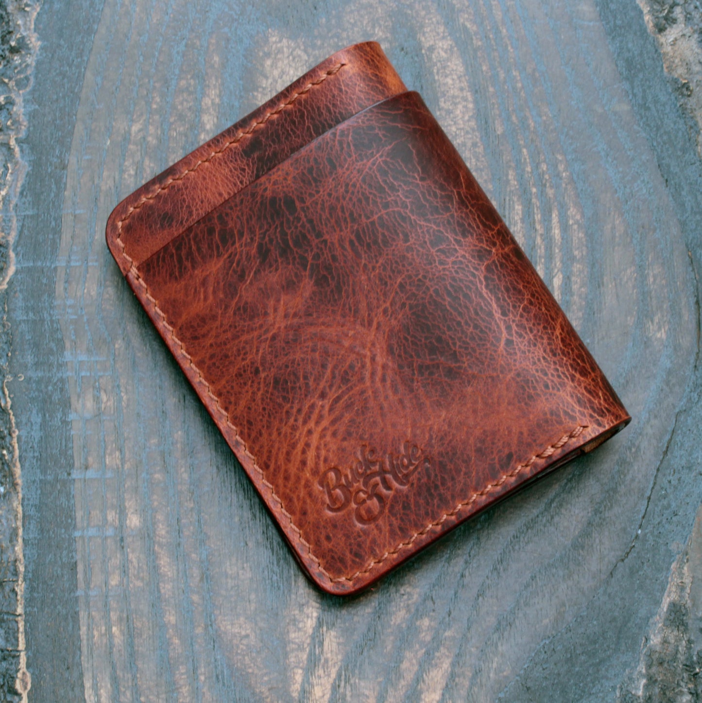 Five pocket wallet, Olmo Badalassi wax leather