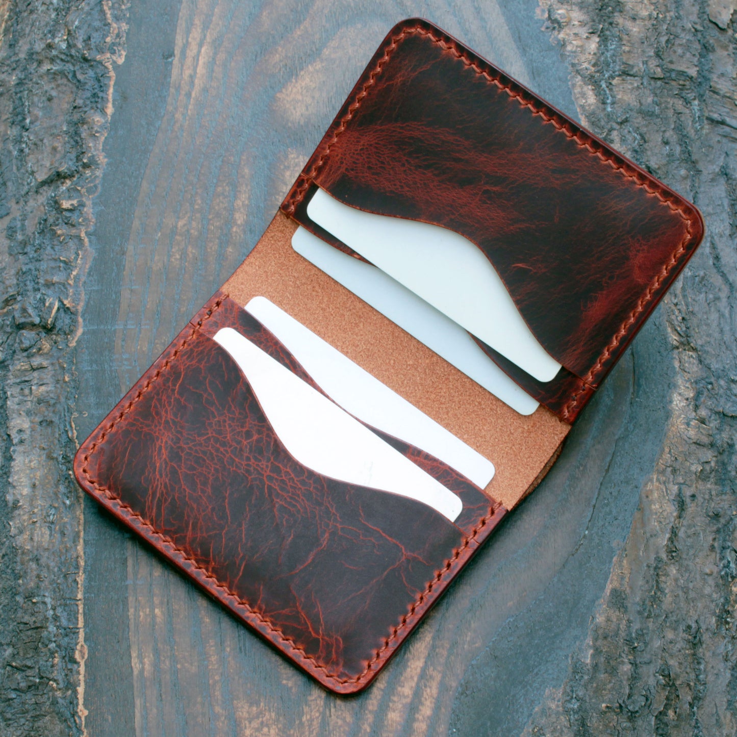 Five pocket wallet, Olmo Badalassi wax leather