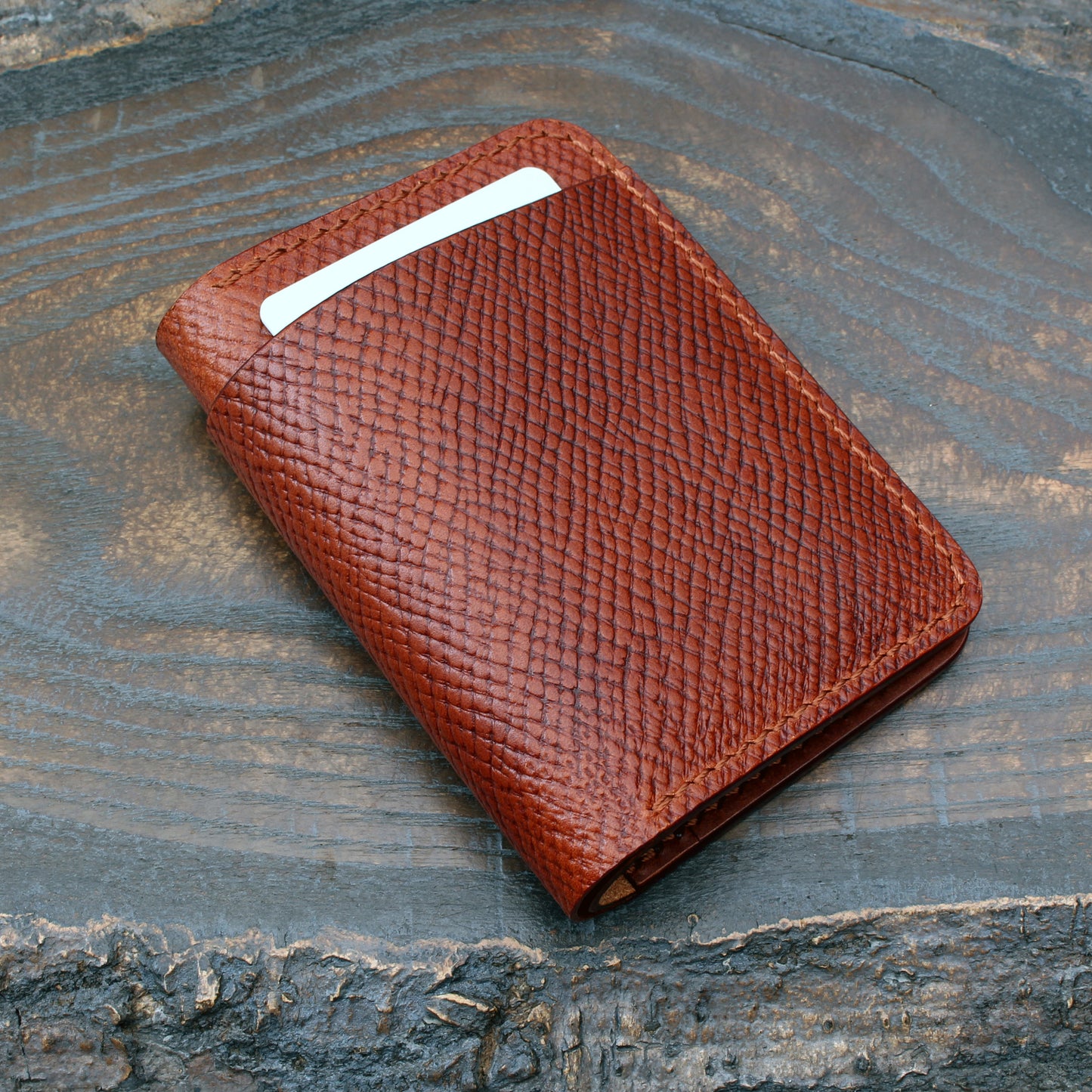 Five pocket wallet, hatch & smooth cognac Buttero