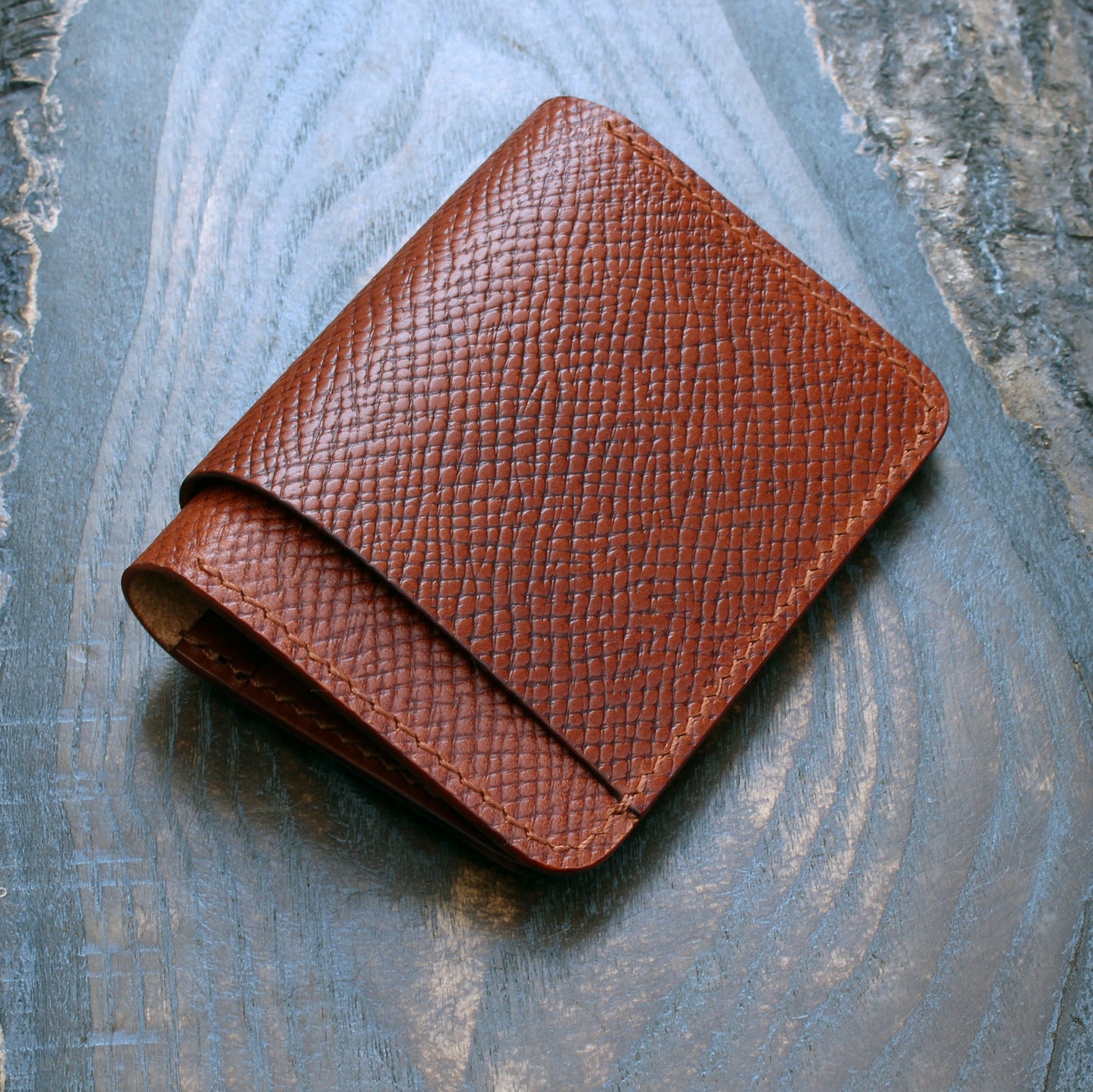 Five pocket wallet, hatch & smooth cognac Buttero