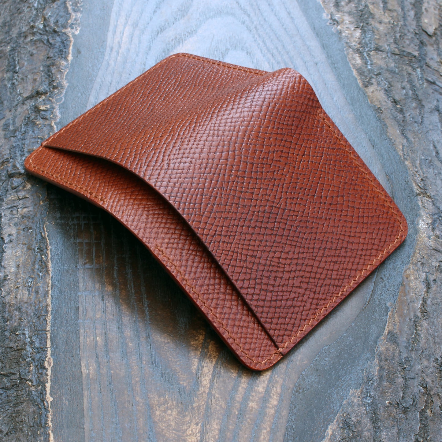 Five pocket wallet, hatch & smooth cognac Buttero
