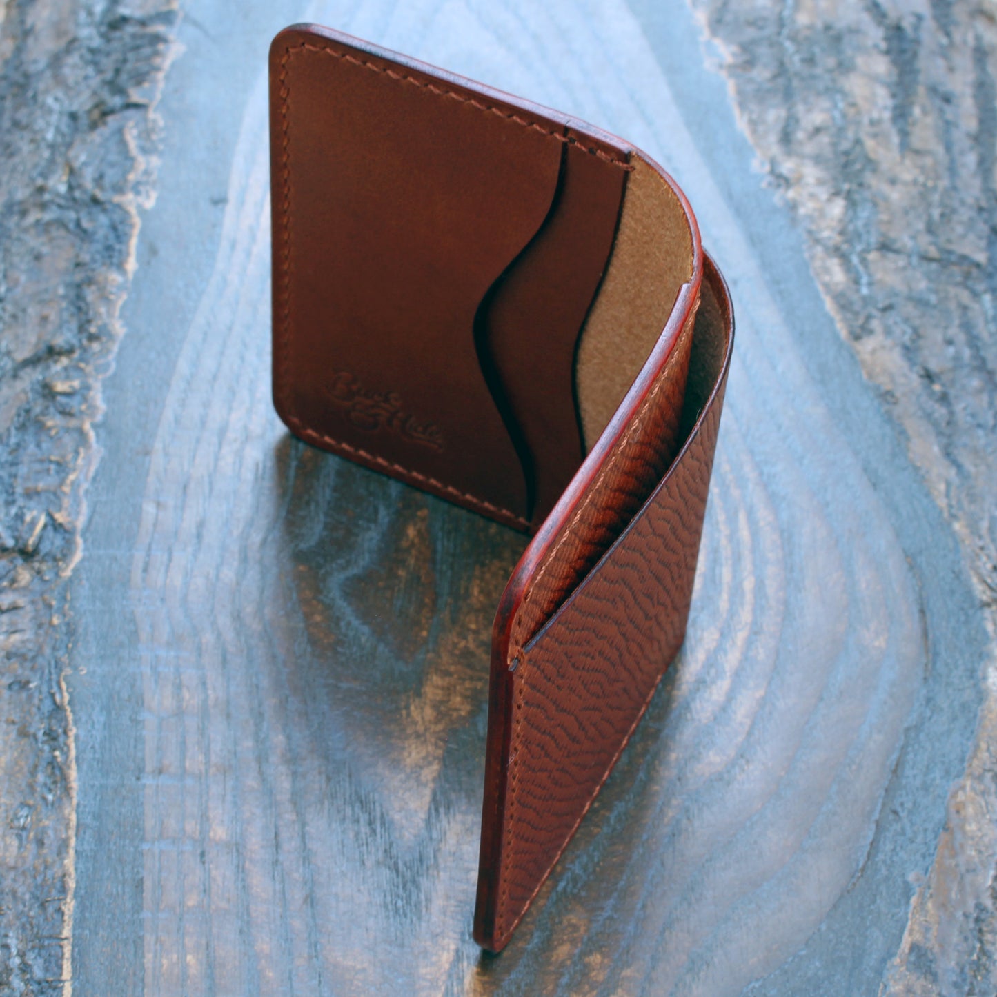 Five pocket wallet, hatch & smooth cognac Buttero
