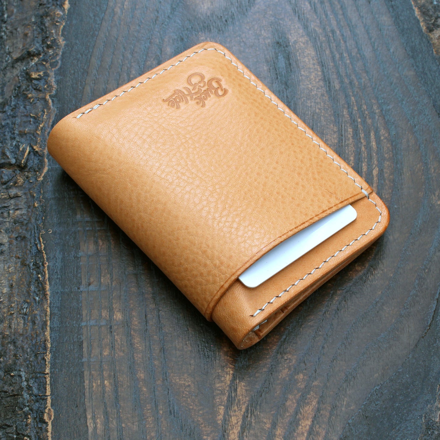 Five pocket wallet for card/cash, natural Minerva Box