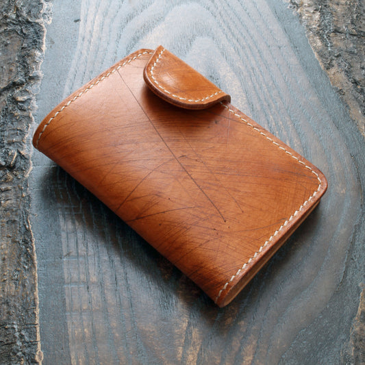 Short biker wallet in Ecbatana & Buttero leathers