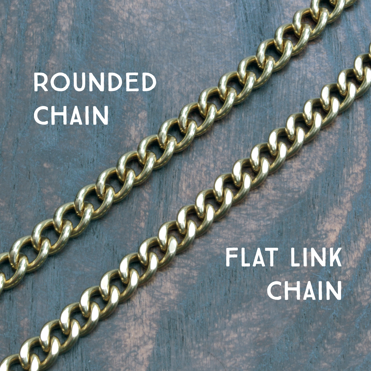 Shiny brass back pocket wallet chain, 16"
