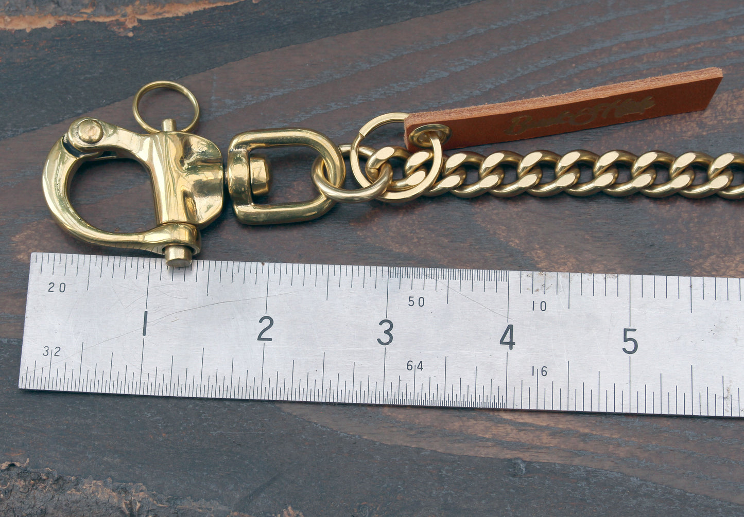 Solid brass wallet chain 