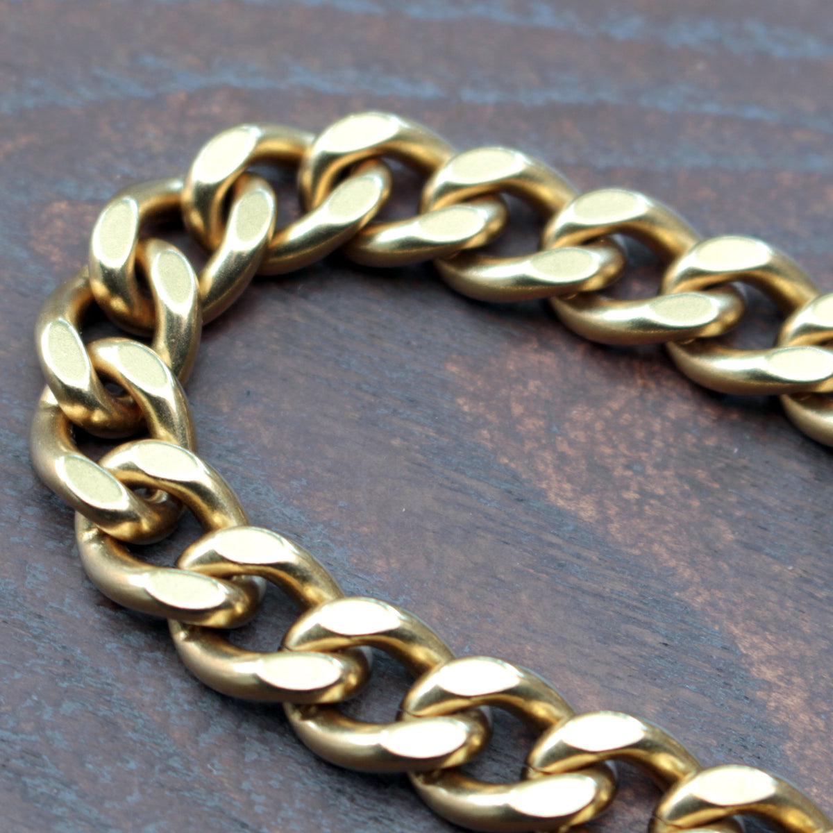 Heavy duty wallet chain, solid brass with Japanese fish hook