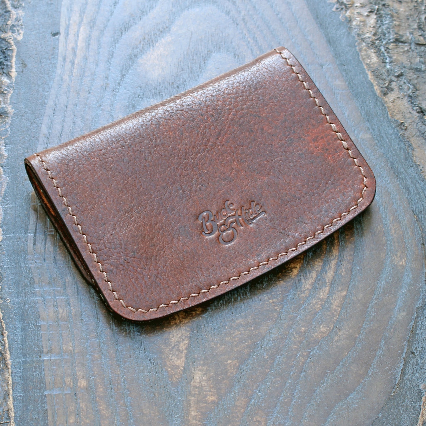 Mini trucker wallet in dark tan Nemesi