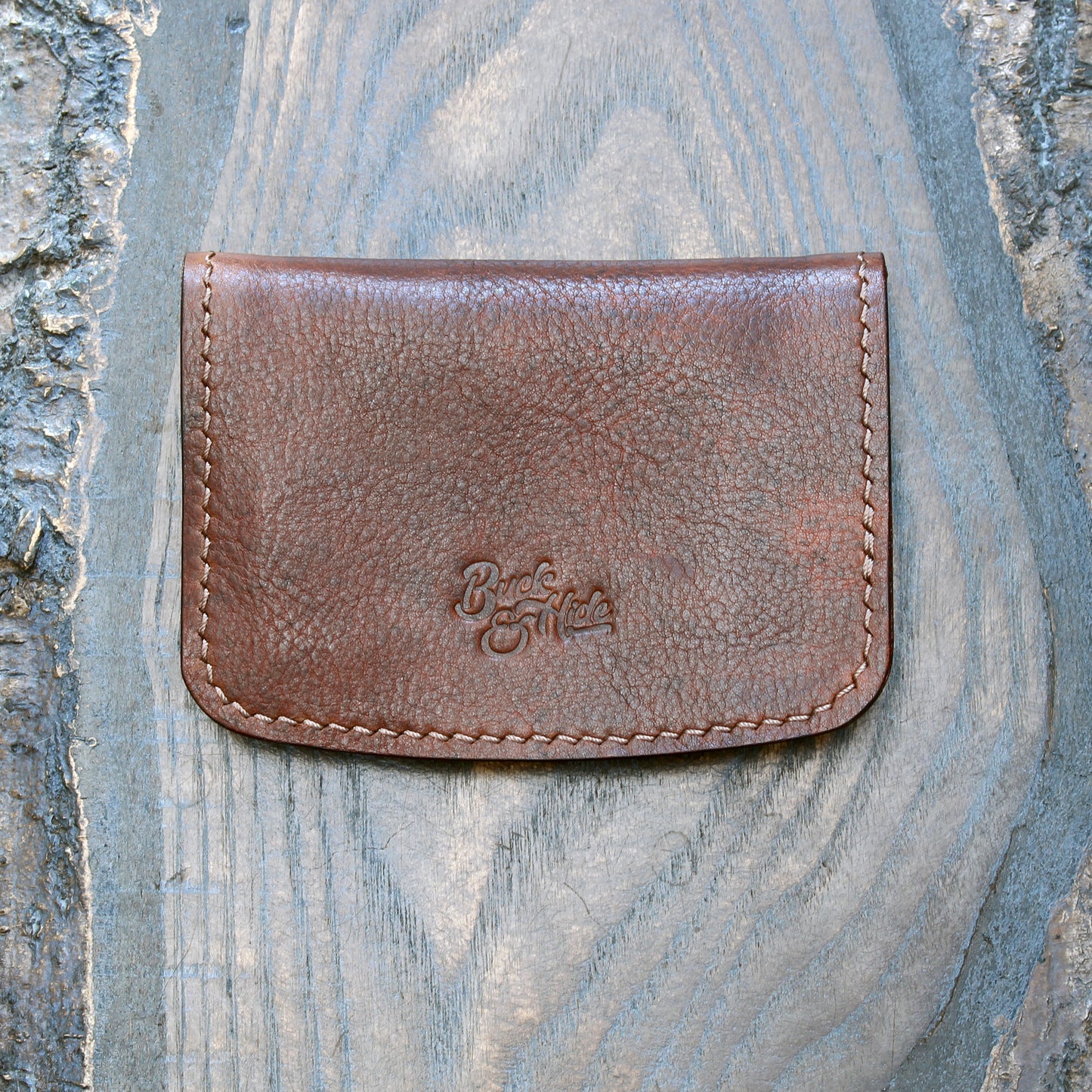 Mini trucker wallet in dark tan Nemesi