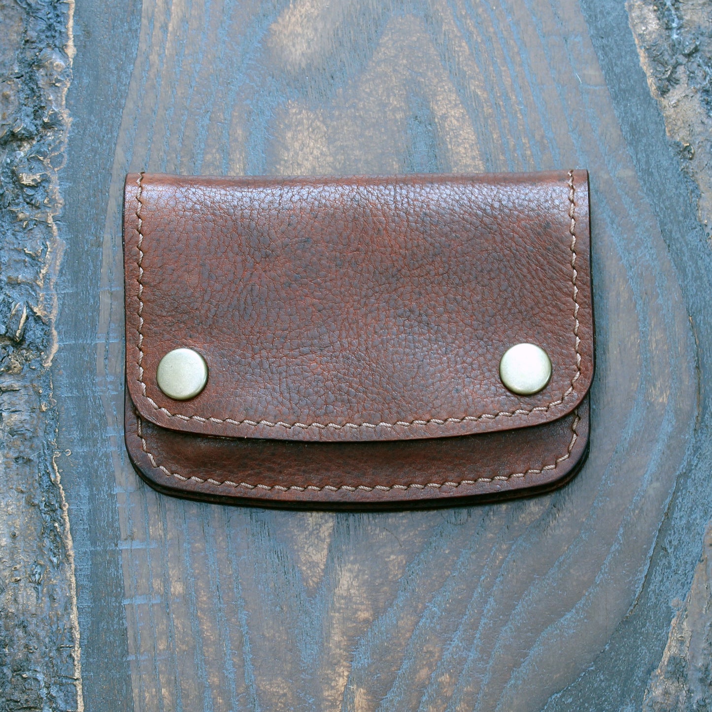 Mini trucker wallet in dark tan Nemesi