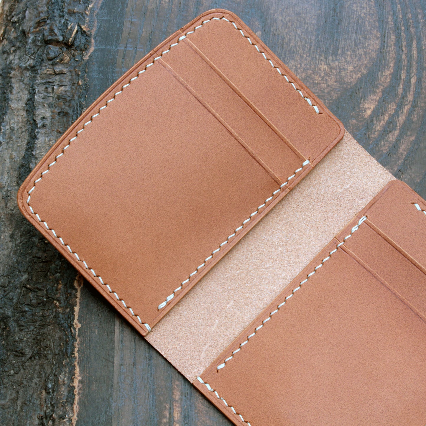 Six pocket leather wallet – handmade in biscuit Buttero