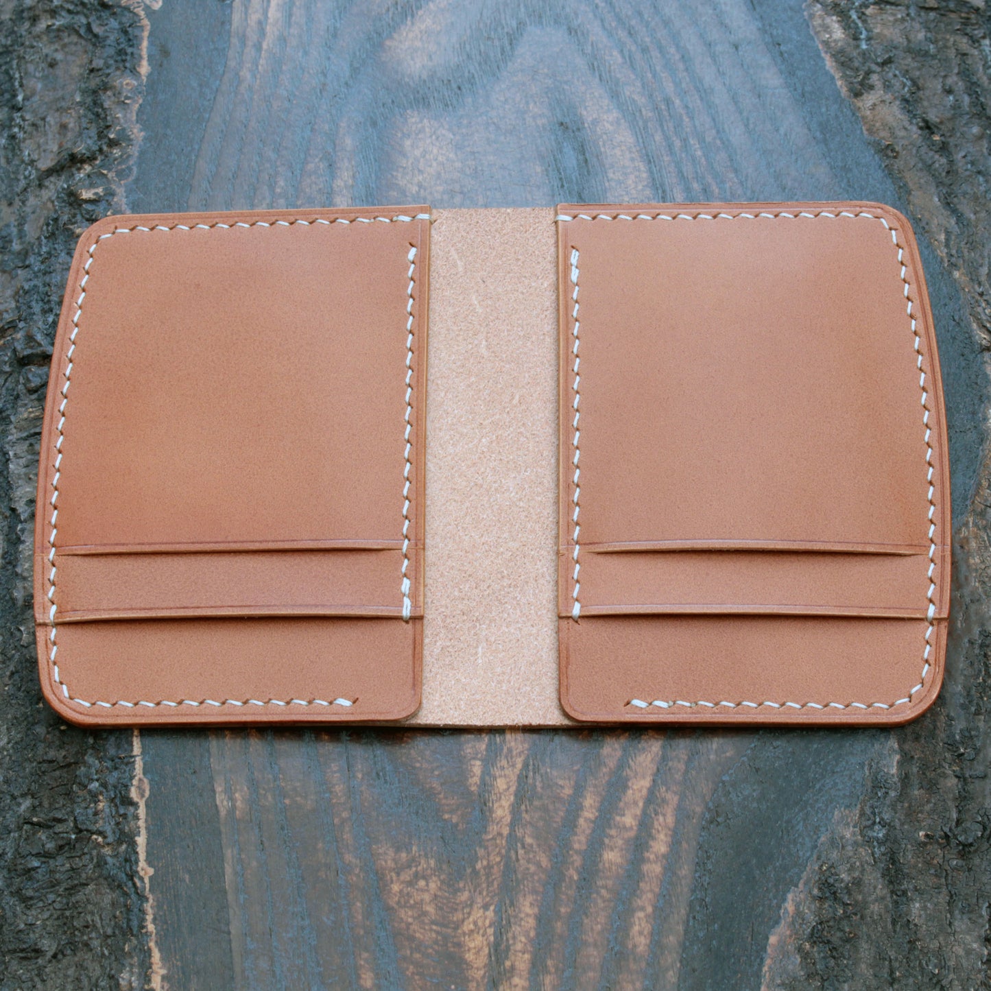 Six pocket leather wallet – handmade in biscuit Buttero