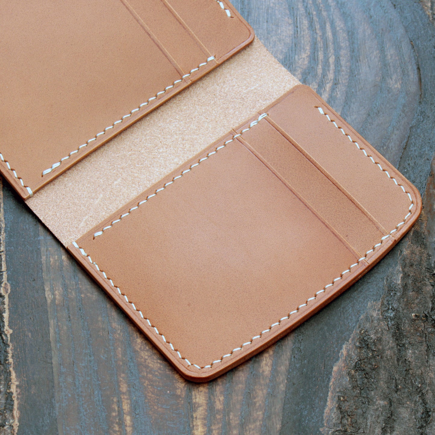 Six pocket leather wallet – handmade in biscuit Buttero