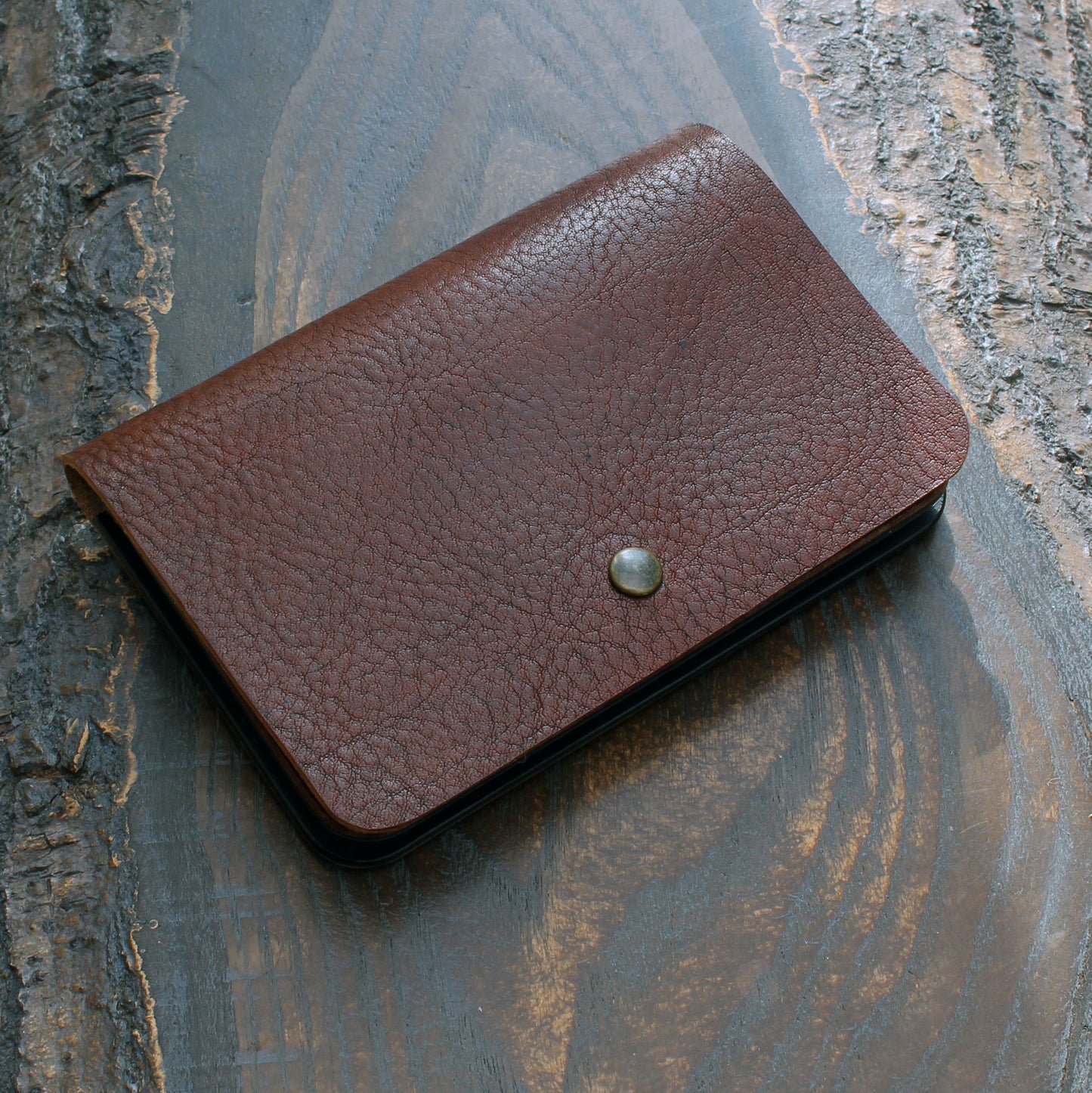 Snap wallet with zipper pouch, Iroko & Buttero