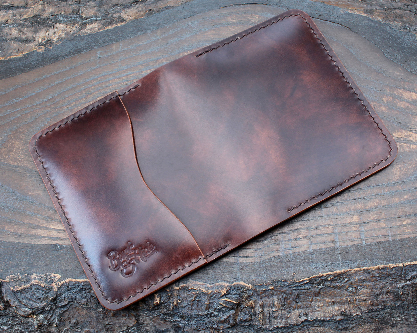 Museum Rocado Shell Cordovan & brown Buttero 5-slot wallet.