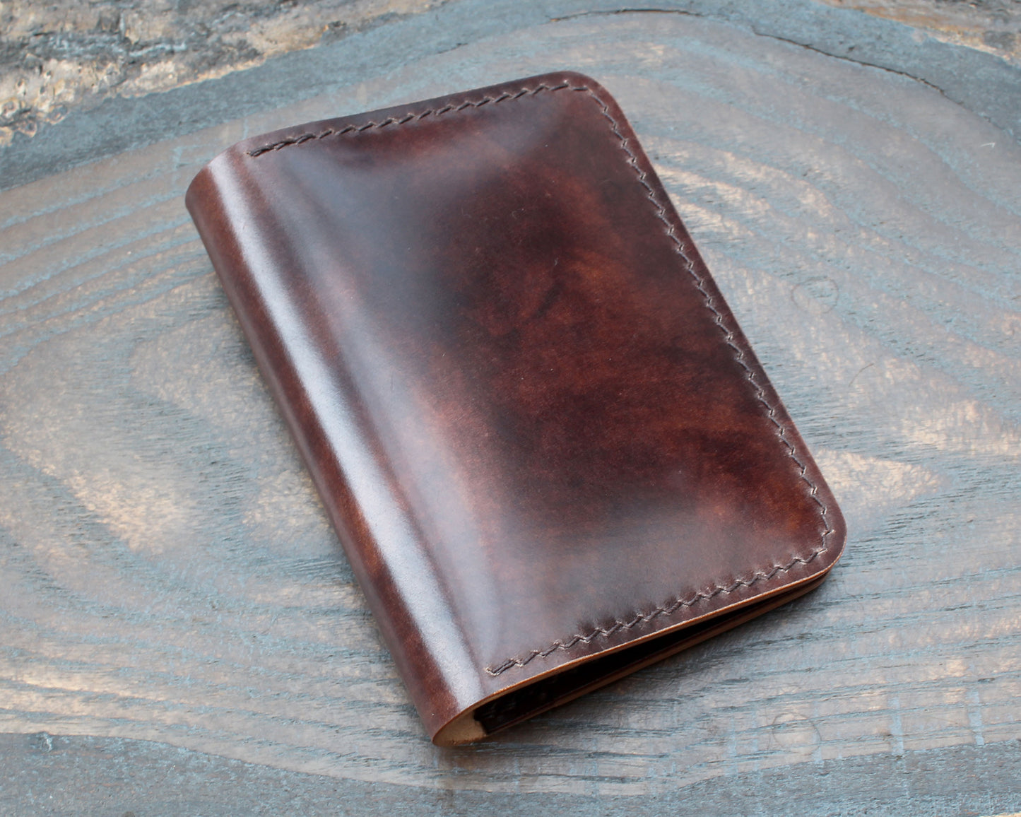 Museum Rocado Shell Cordovan & brown Buttero 5-slot wallet.