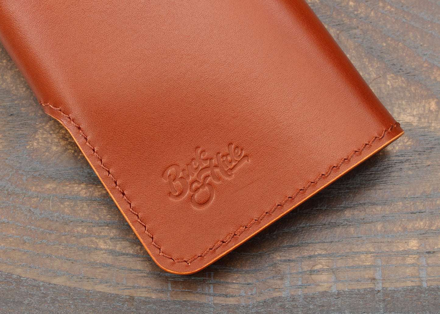 Short biker wallet in Buttero & Gaucho Oil leathers